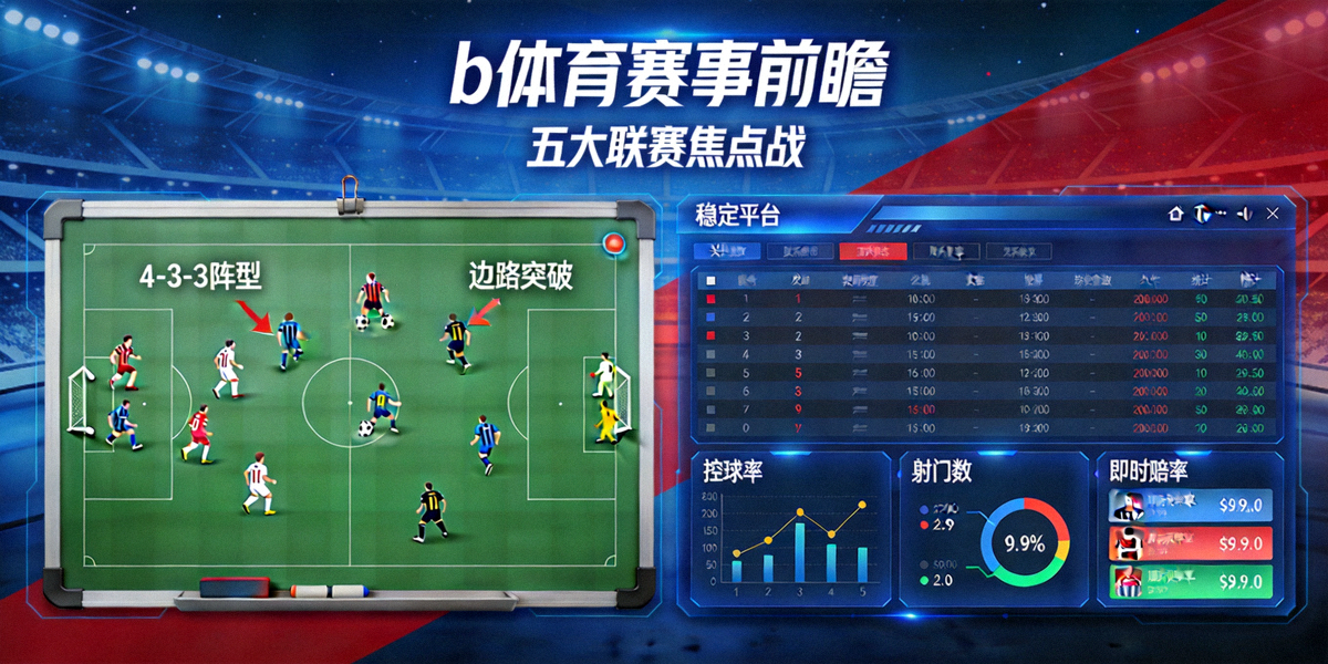 b体育赛事前瞻专题图 - 五大联赛焦点战战术板与稳定平台数据界面融合