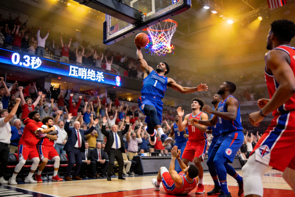 NBA季后赛压哨绝杀，球员命中后全场沸腾庆祝